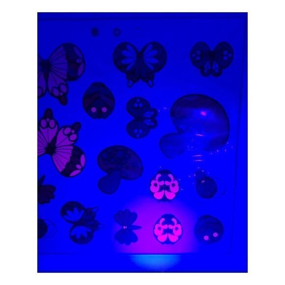 Deadstock True Vintage 1970's Psychedelic Mushroom Butterfly and Bugs Large Stic - Picture 4 of 9